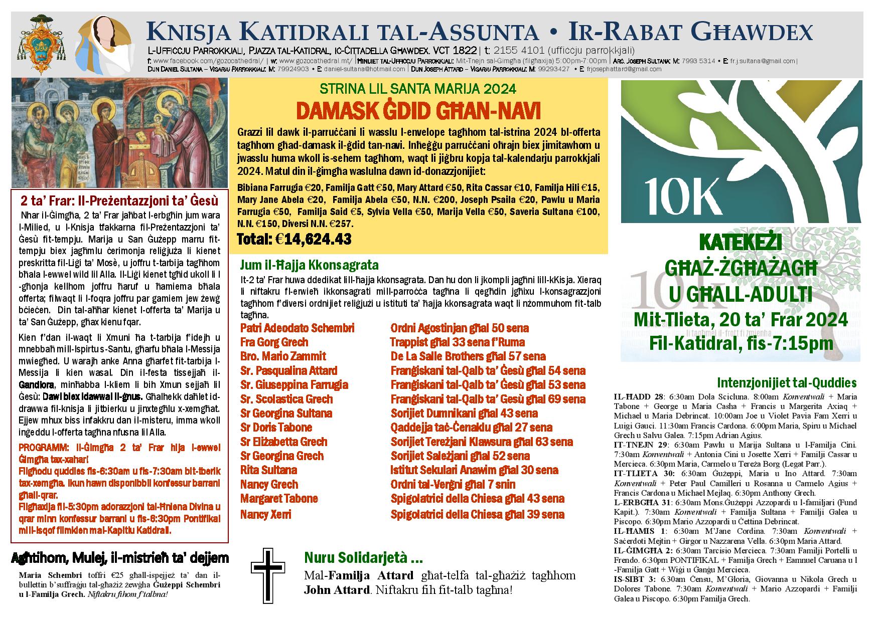 Bullettin 28 ta' Jannar 2024