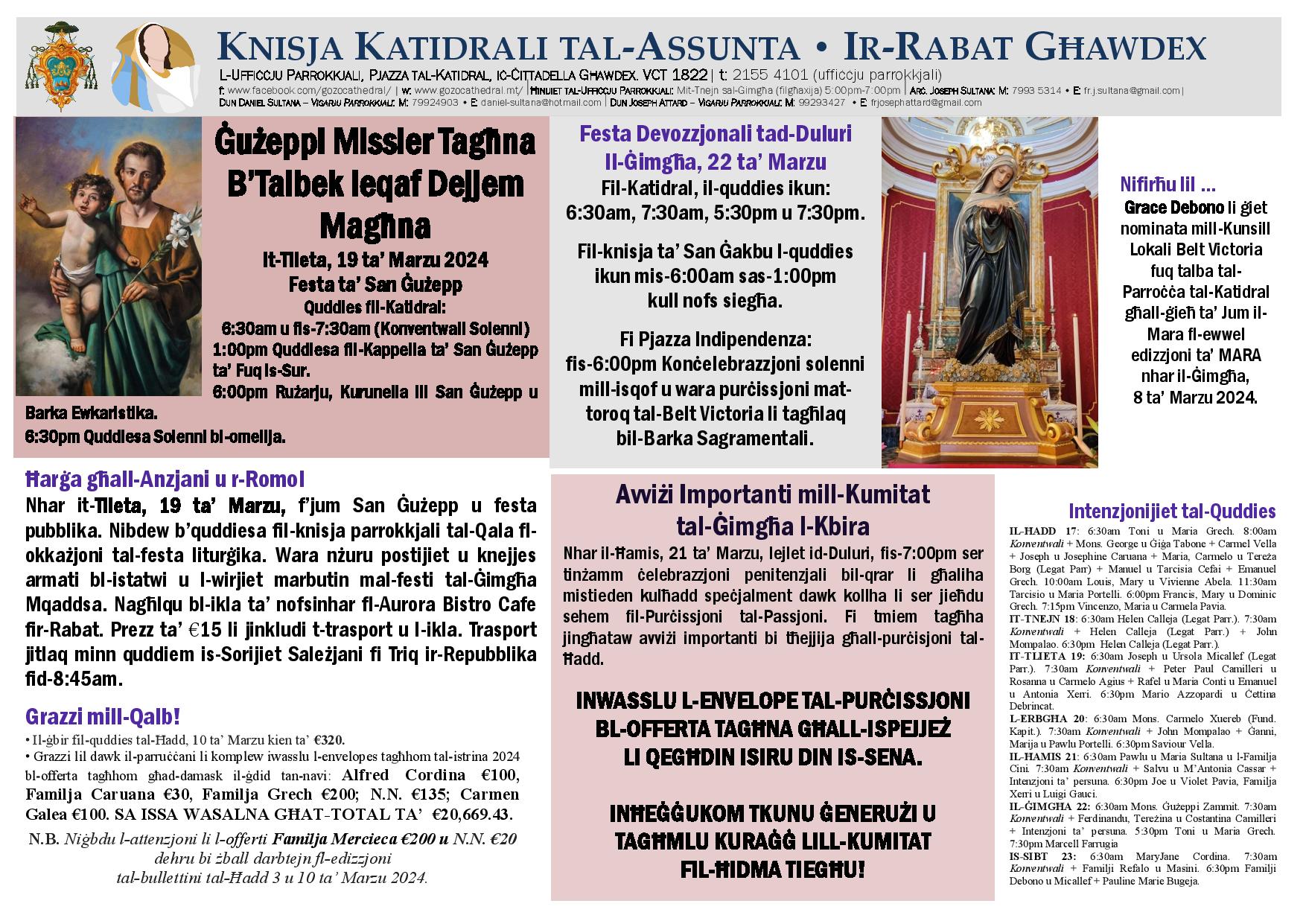 Bullettin 17 ta' Marzu 2024