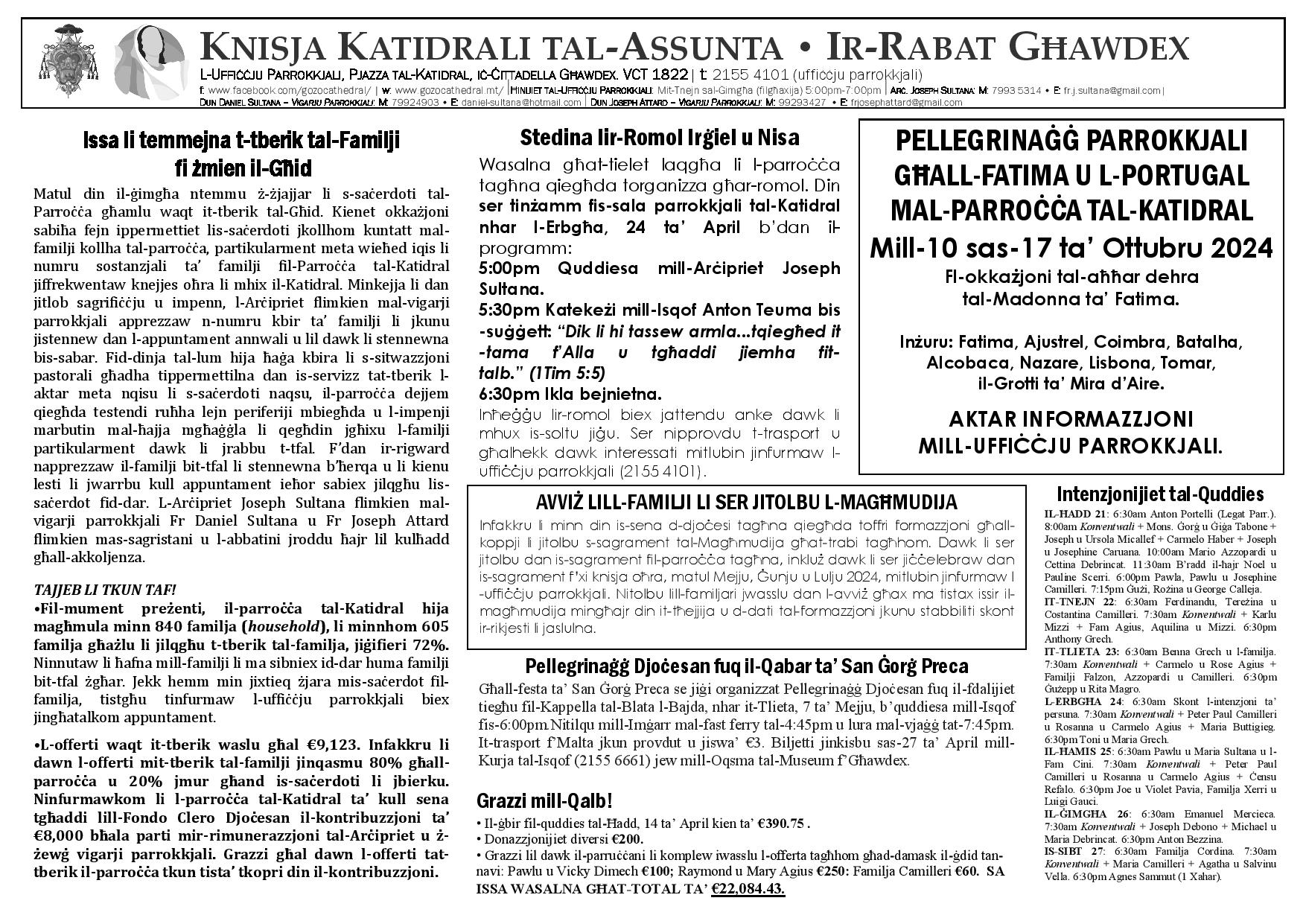 Bullettin 21 ta' April 2024