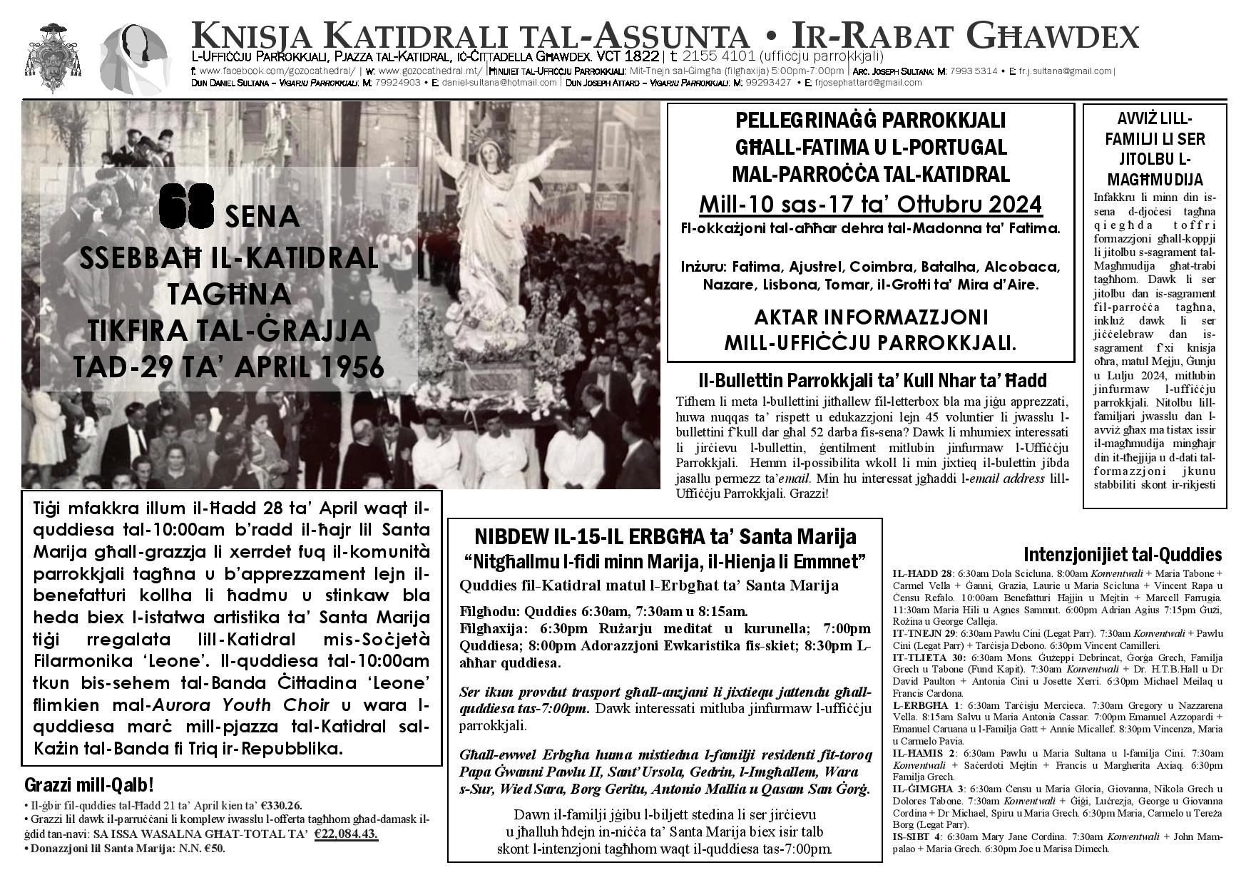 Bullettin 28 ta' April 2024