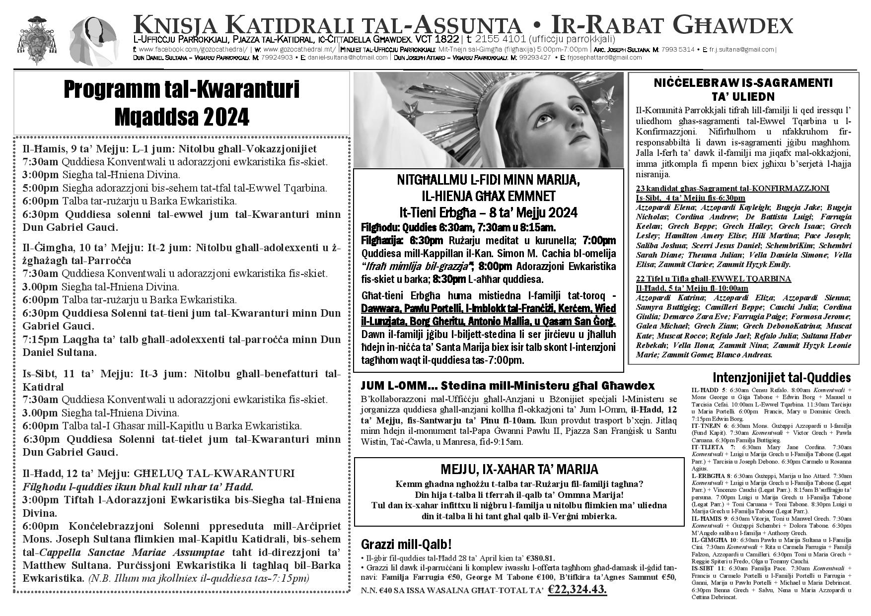 Bullettin 5 ta' Mejju 2024