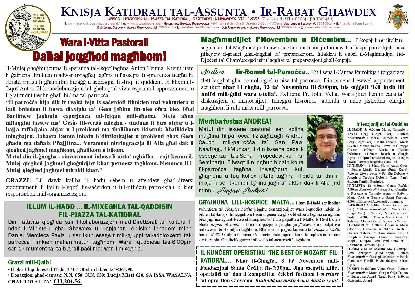 Bullettin 3 ta' Novembru 2024